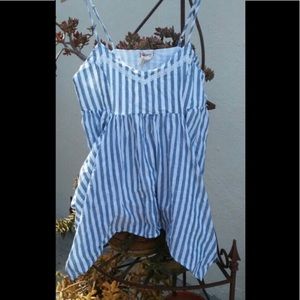 Striped flirty flowy tank top nautical summer